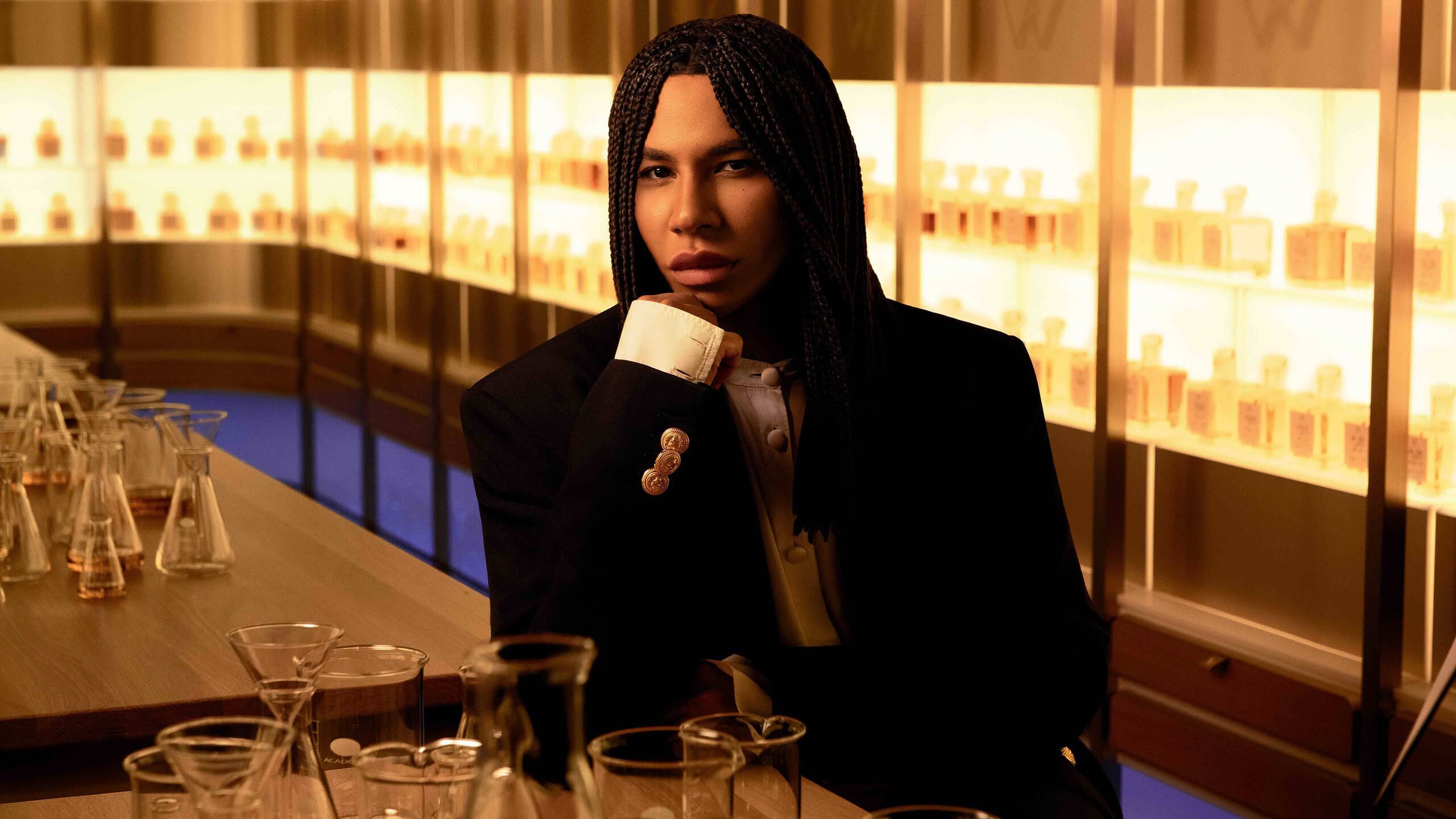 Collaborator and fashion design Olivier Rousteing in the Johnnie Walker Vault